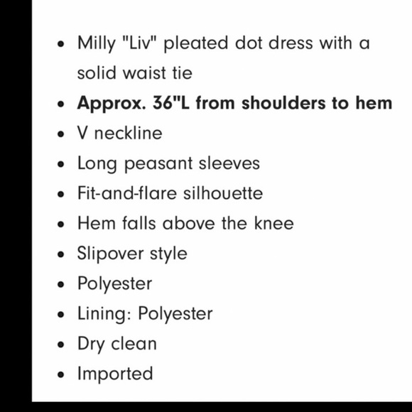 Milly NWT 🎉host pickx2🎉🎈pleated Polka dot Liv dress - Picture 6 of 16